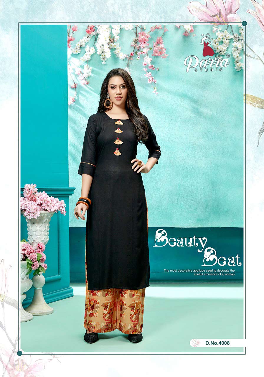 Zurri Vol-4 Parra Studio Pure Rayon Plazo Kurti Zurri Vol-4 Parra Studio Pure Rayon Plazo Kurti